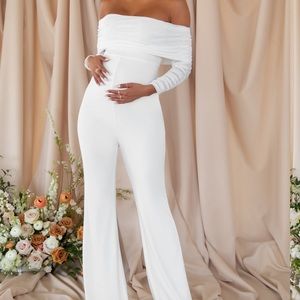 Stylish white jumpsuit